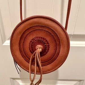Frye Leather Crossbody Circle Bag